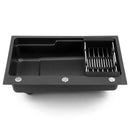Cefito Kitchen Sink 75X45CM Stainless Steel Basin Single Bowl Drain Part Black-4