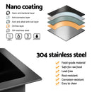 Cefito Kitchen Sink 75X45CM Stainless Steel Basin Single Bowl Drain Part Black-6