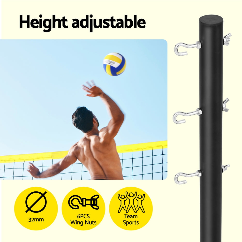 Everfit 9M Portable Volleyball Net Set with Ball Boundary Lines Badminton Tennis