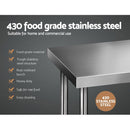 Cefito 610 x 1829mm Commercial Stainless Steel Kitchen Bench-3