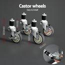 Cefito Stainless Steel Kitchen Benches Work Bench Wheels 122X61CM 430-6