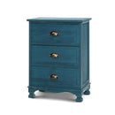 Artiss Bedside Table 3 Drawers Vintage - THYME Blue-8