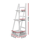 Artiss Bookshelf Corner Shelf 3 Tiers - ZANE White-4