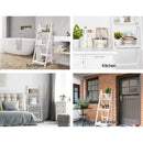 Artiss Bookshelf Corner Shelf 3 Tiers - ZANE White-7