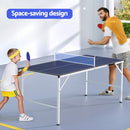 Everfit Table Tennis Ping Pong Table Portable Foldable Family Game Home Indoor-4