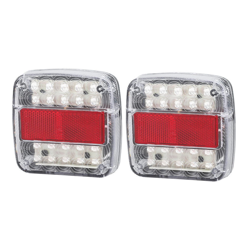 Giantz Pair 26 LED Tail Lights Stop Reverse Indicator 12V Ute Trailer Truck - 0