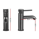 Cefito Bathroom Basin Mixer Tap Round Brass Faucet Vanity Laundry Black-2
