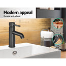 Cefito Bathroom Basin Mixer Tap Round Brass Faucet Vanity Laundry Black-5