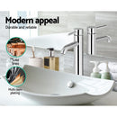 Cefito Bathroom Basin Mixer Tap Round Tall Faucet Vanity Laundry Chrome-6