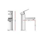 Cefito Bathroom Basin Mixer Tap Square Faucet Vanity Laundry Chrome-3