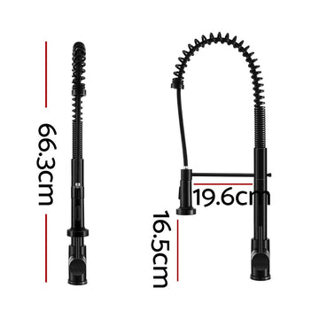 Cefito Kitchen Mixer Tap Pull Down 2 Modes Sink Faucet Basin Laundry Black - 0