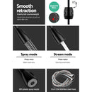 Cefito Kitchen Mixer Tap Pull Out 2 Mode Sink Faucet Basin Laundry Black-6