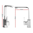 Cefito Kitchen Mixer Tap Mixer Square Sink Faucet Basin Laundry Chrome-2