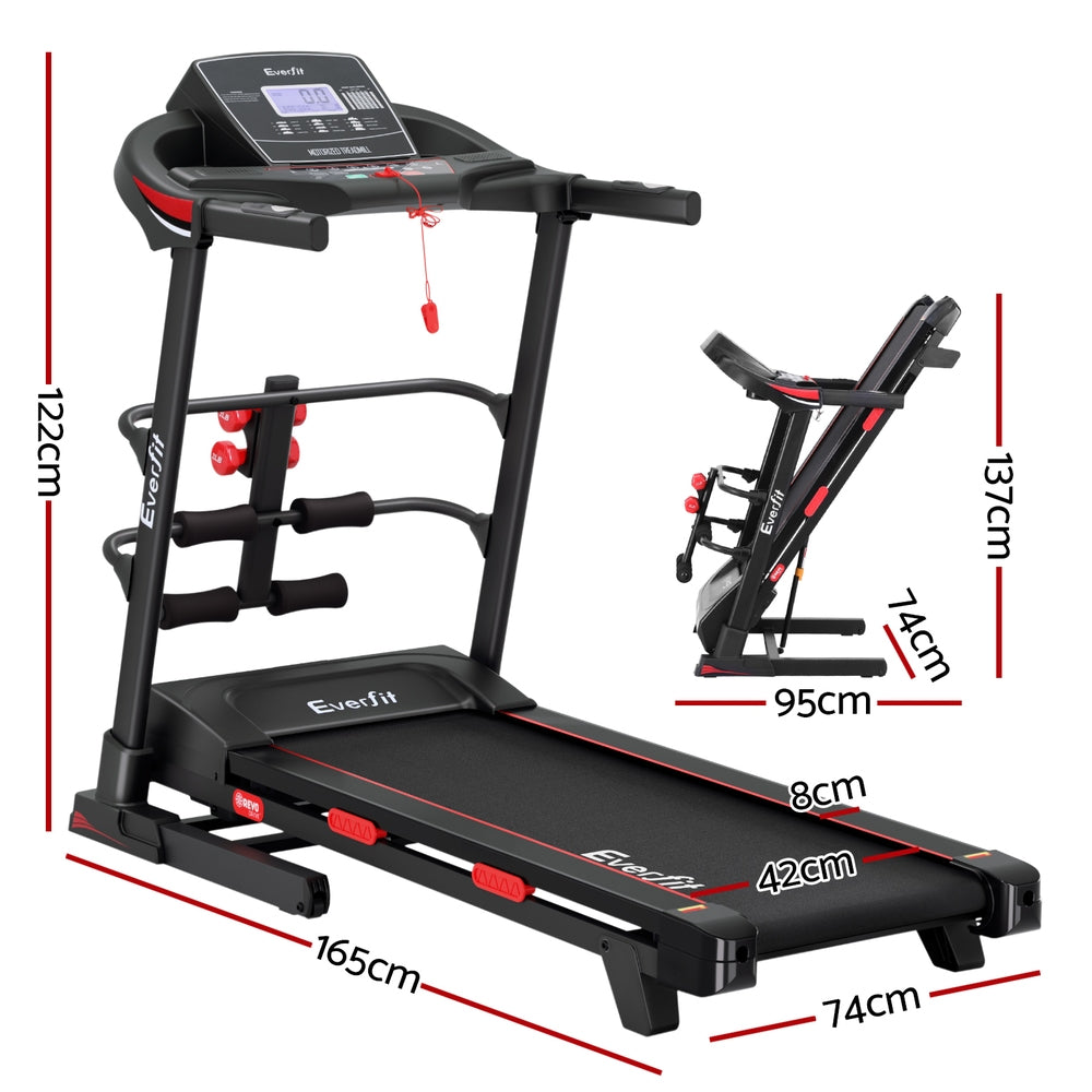 Everfit Treadmill Electric Home Gym Fitness Exercise Machine w/ Sit Up Bar 420mm - 0