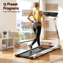 Everfit Treadmill Electric Home Gym Fitness Exercise Fully Foldable 450mm White-4