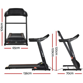 Everfit Treadmill Electric Home Gym Fitness Exercise Machine Foldable 400mm - 0