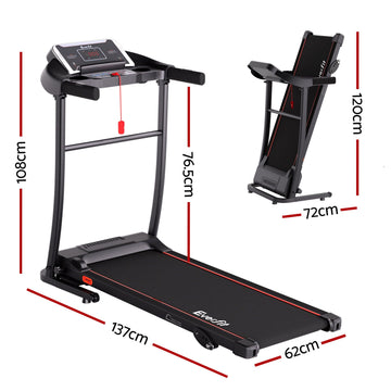 Everfit Treadmill Electric Home Gym Fitness Exercise Machine Incline 400mm - 0