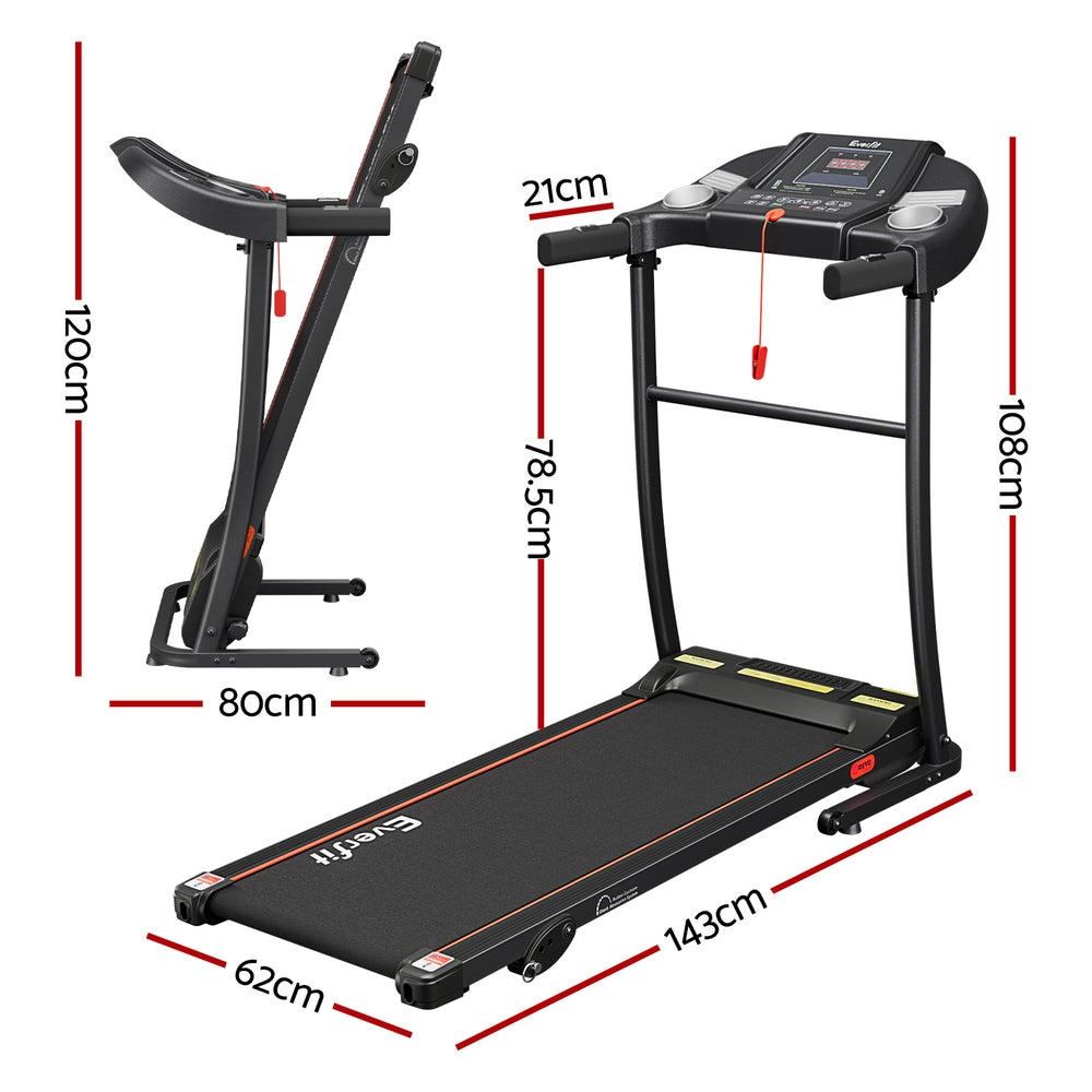 Everfit Treadmill Electric Home Gym Fitness Exercise Equipment Incline 400mm - 0