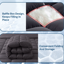 Giselle Bedding Bamboo Charcoal Filling Pillowtop Topper 1000GSM 5cm Thick Pillowtop Pad for Back Pain Relief Washable with 45cm Deep Pocket King Single-4