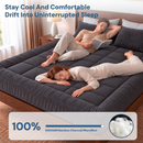 Giselle Bedding Bamboo Charcoal Filling Pillowtop Topper 1000GSM 5cm Thick Pillowtop Pad for Back Pain Relief Washable with 45cm Deep Pocket Queen-3