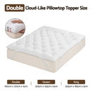 Giselle Double Pillow Top Mattress Topper 1300GSM White Duck Feather For Old Bed Upgrade 5cm Thick-1