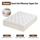 Giselle Queen Pillow Top Mattress Topper 1300GSM White Duck Feather For Old Bed Upgrade 5cm Thick-1