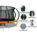 14ft Trampoline Everfit Kids Trampoline Rebounder w/ Ladder Basketball Hoop Orange-6
