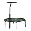 Everfit 48inch Hexagon Fitness Trampoline Rebounder Adjustable Handrail Green-3