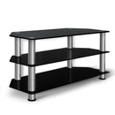 Artiss TV Stand 3 Tiers Storage Shelf Rack Tempered Glass Entertainment Unit-3