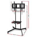 Artiss Mobile TV Stand for 32"-65" TVs Mount Bracket Portable Shelf Trolley Cart-4