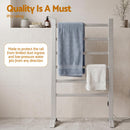 Devanti Electric Heated Towel Rail Rack 6 Bars with Timer Clothes Dry Warmer-5