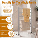 Devanti Electric Heated Towel Rail Rack 6 Bars with Timer Clothes Dry Warmer-6