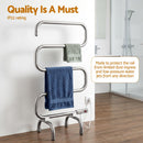 Devanti Electric Heated Towel Rail Rack 5 Bars Freestanding Clothes Dry Warmer-5