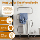 Devanti Electric Heated Towel Rail Rack 5 Bars Freestanding Clothes Dry Warmer-6