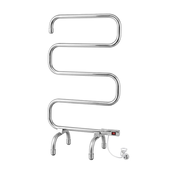 Devanti Electric Heated Towel Rail Rack 5 Bars Freestanding Clothes Dry Warmer
