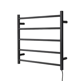 Devanti Electric Heated Towel Rail Rack 5 Bars Wall Mounted Clothes Dry Warmer