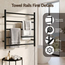 Devanti Electric Heated Towel Rail Rack 5 Bars Wall Mounted Clothes Dry Warmer-4