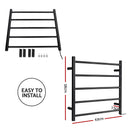 Devanti Electric Heated Towel Rail Rack 5 Bars Wall Mounted Clothes Dry Warmer-8
