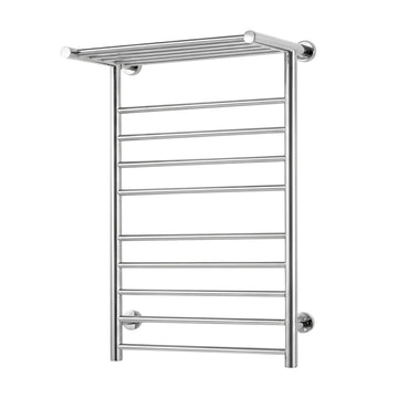 Devanti Electric Heated Towel Rail Rack 14 Bars Wall Mounted Clothes Dry Warmer