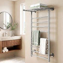 Devanti Electric Heated Towel Rail Rack 14 Bars Wall Mounted Clothes Dry Warmer-7