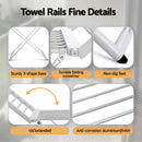 Devanti Electric Heated Towel Rail Rack 18 Bars Freestanding Clothes Dry Warmer-5