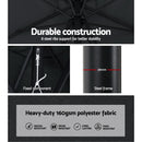Instahut 2.7m Outdoor Umbrella w/Base Pole Stand Garden Beach Black-5