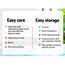 Instahut 2.7m Outdoor Umbrella w/Base Pole Stand Garden Beach Black-6