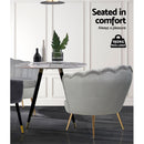 Artiss Armchair Velvet Grey Callista-4