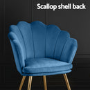 Artiss Armchair Velvet Blue Callista-8