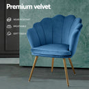 Artiss Armchair Velvet Blue Callista-6