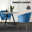 Artiss Armchair Velvet Blue Callista-7