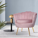 Artiss Armchair Velvet Pink Callista-7