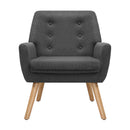 Artiss Armchair Linen Fabric Anne Charcoal-3