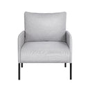 Artiss Armchair Accent Chair Pillow Fabric Grey-3